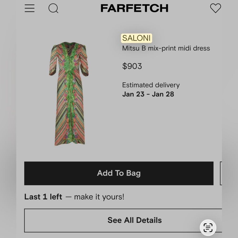 New with Tags Saloni Mitsu B Dress Size 4 - Picture 3 of 8
